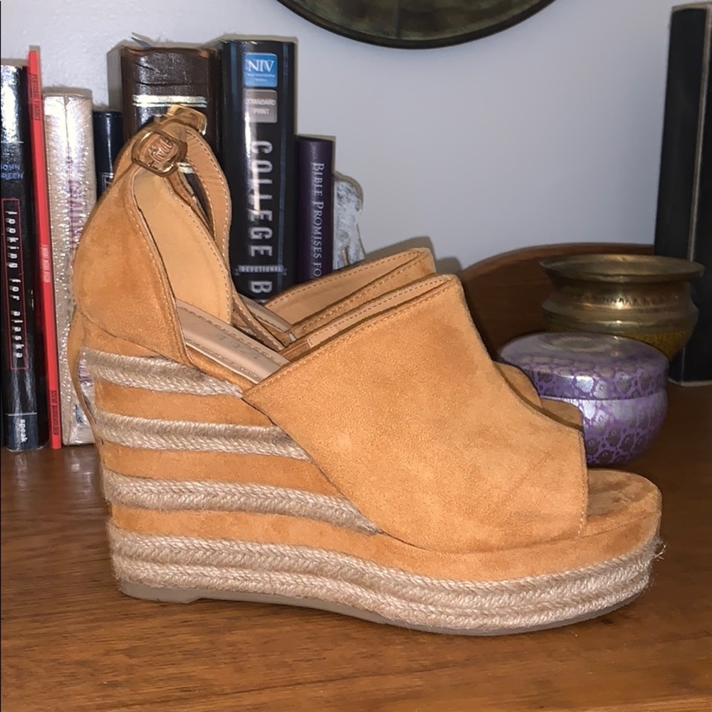 Suede wedges